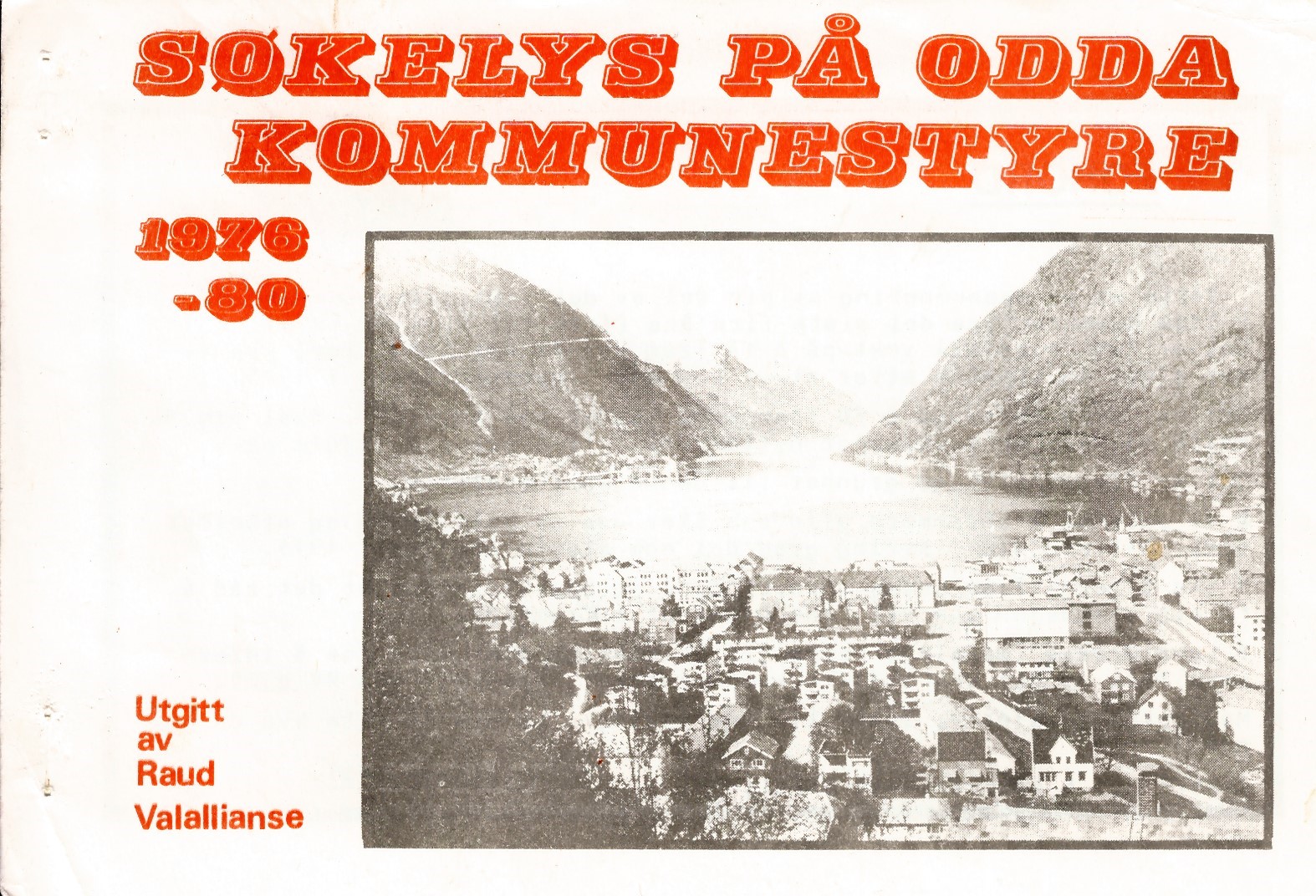Søkelys på Odda kommunestyre 1976-80