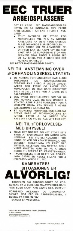 EEC truer arbeidsplassene

