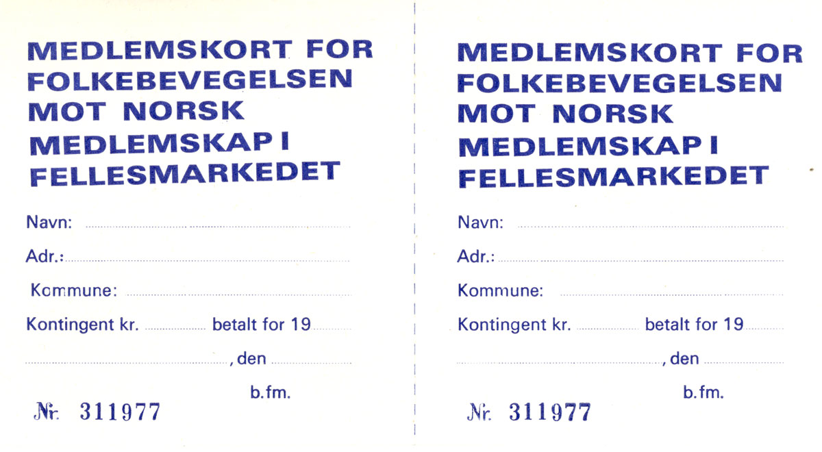 Medlemskort folkebevegelsen