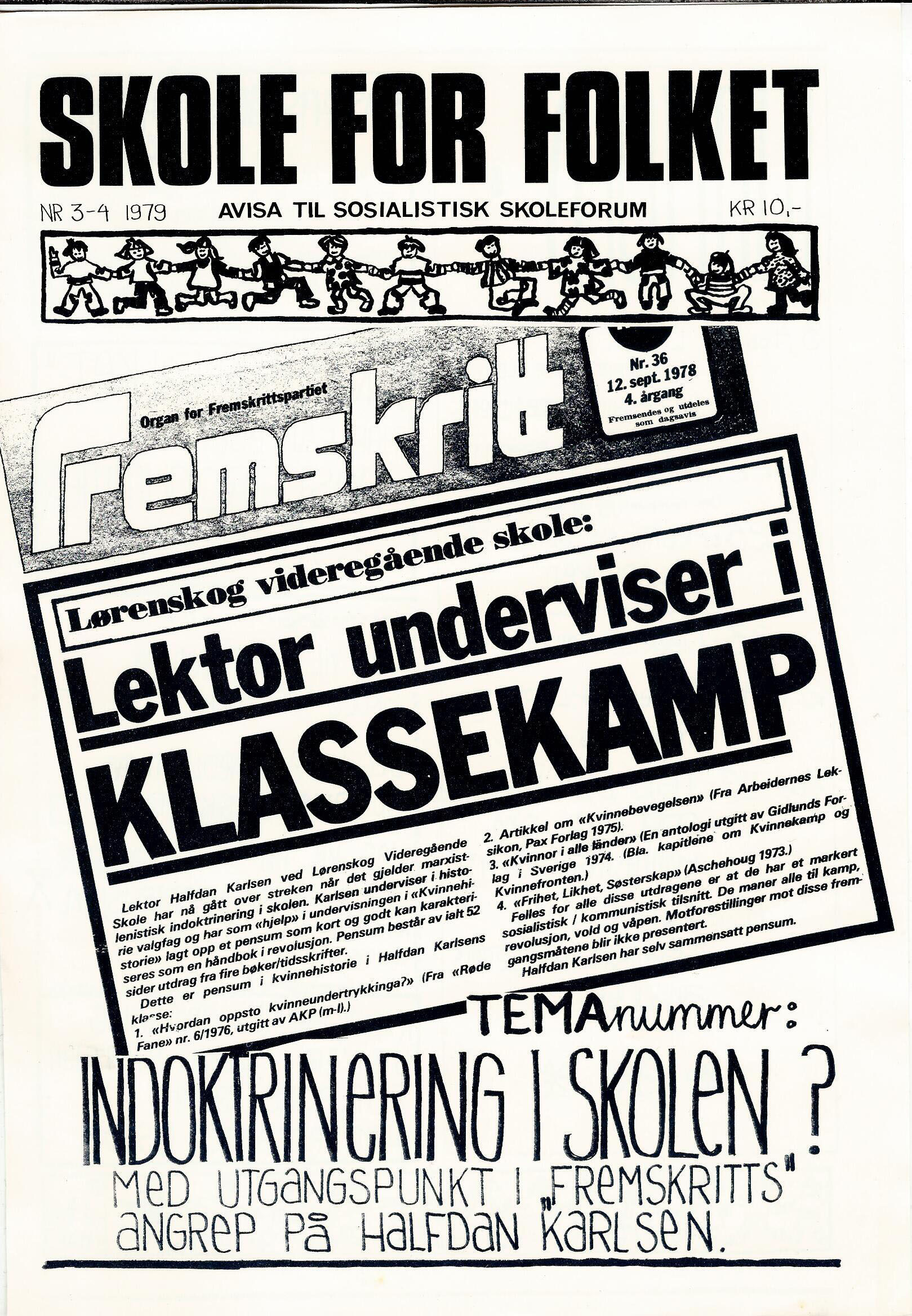 Skole for folket nr. 3–4, 1979